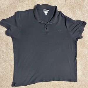 Calvin Klein navy blue polo shirt liquid cotton